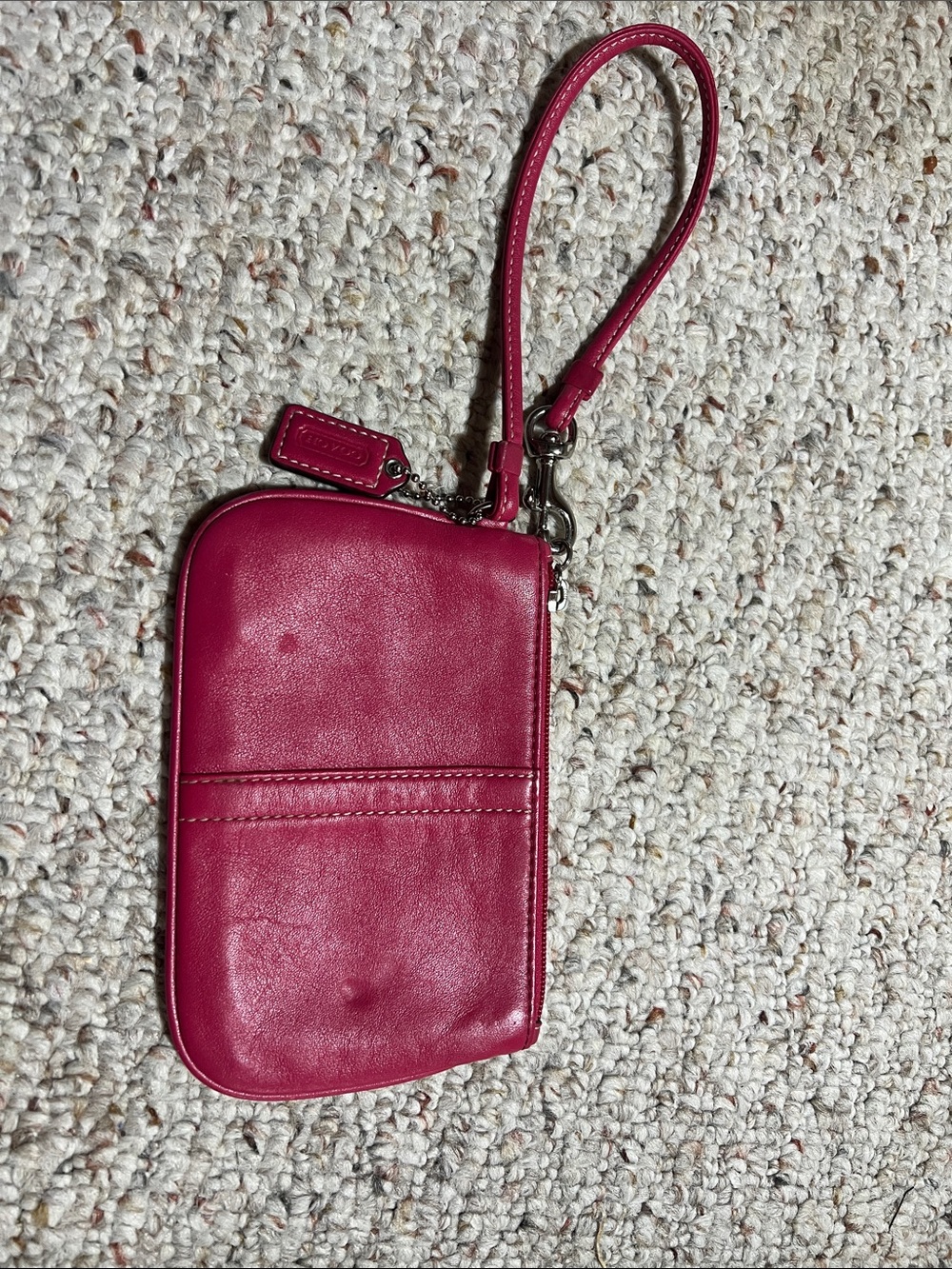 Coach Pink Leather Wristlet